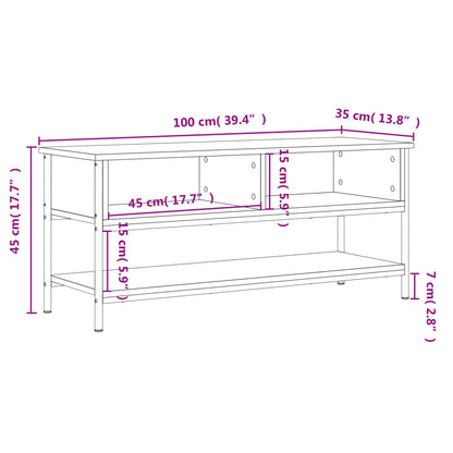 TV Cabinet Sonoma Oak 100x35x45 cm Engineered Wood