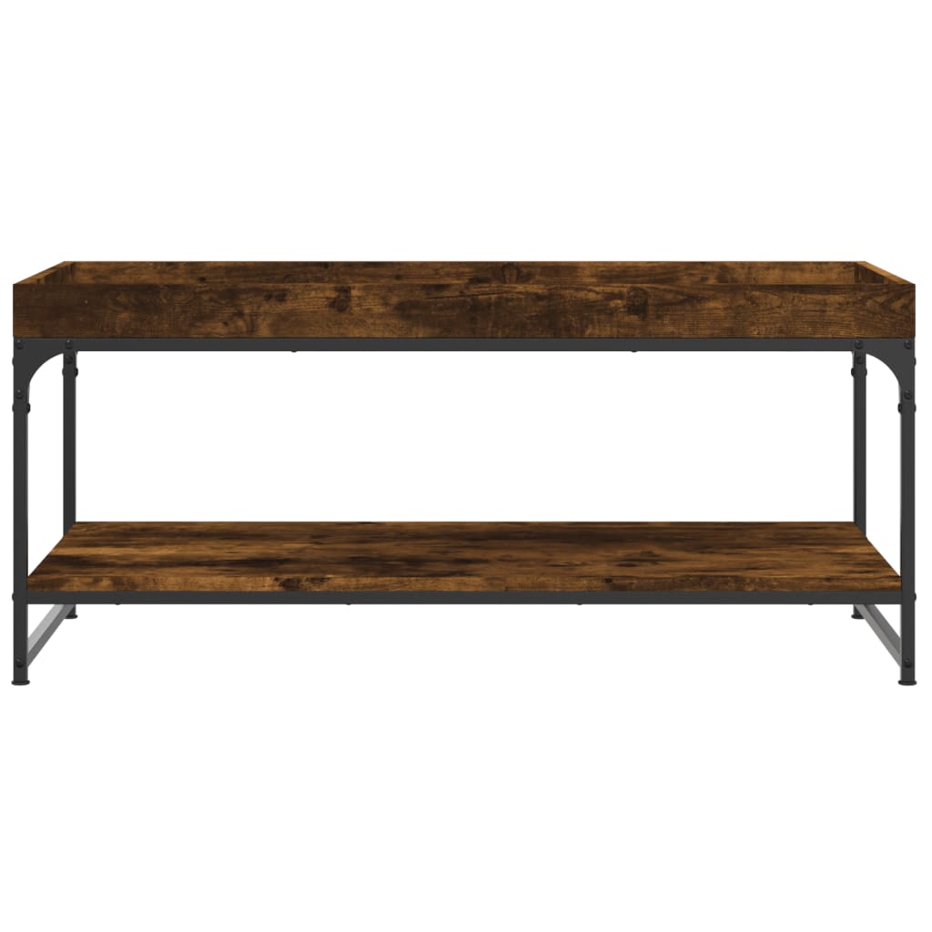 Coffee Table Smoked Oak 100x49x45 cm Engineered Wood