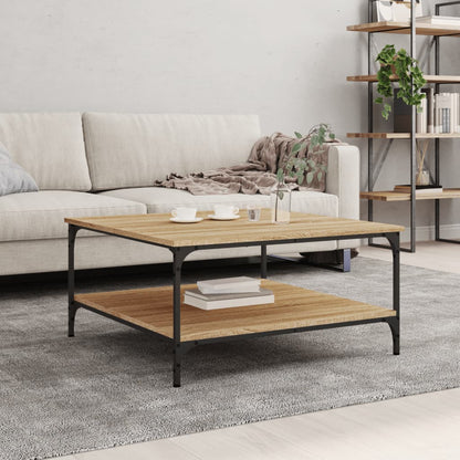 Coffee Table Sonoma Oak 80x80x40 cm Engineered Wood