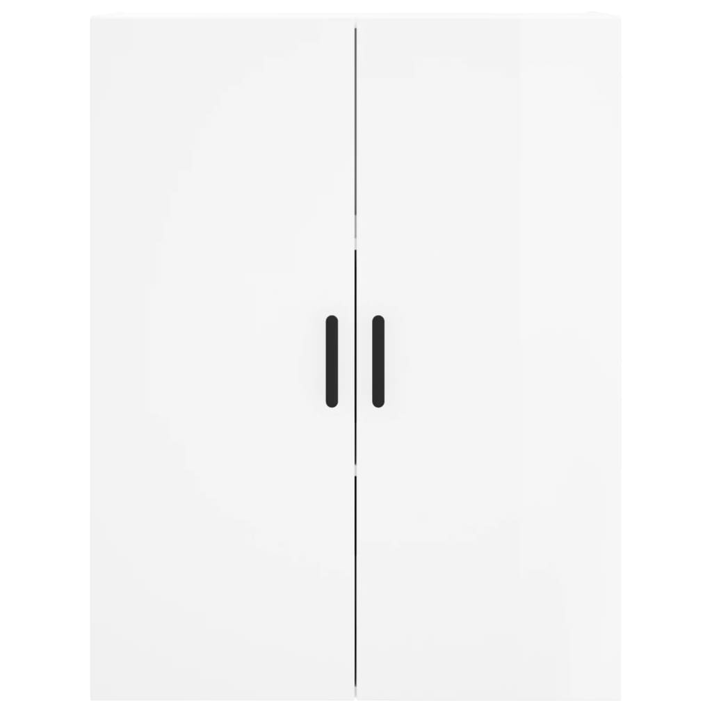 Wall Mounted Cabinet High Gloss White 69.5x34x90 cm