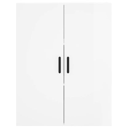 Wall Mounted Cabinet High Gloss White 69.5x34x90 cm