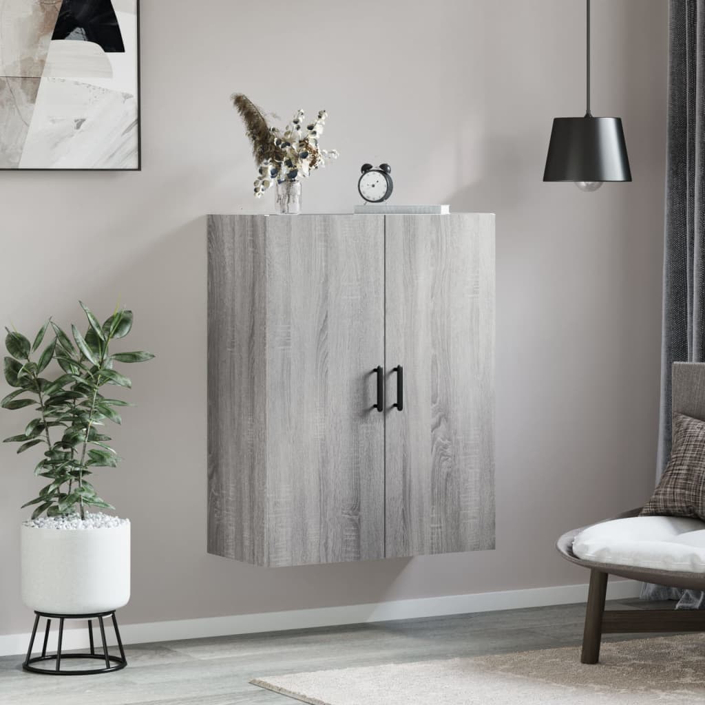 Wall Mounted Cabinet Grey Sonoma 69.5x34x90 cm