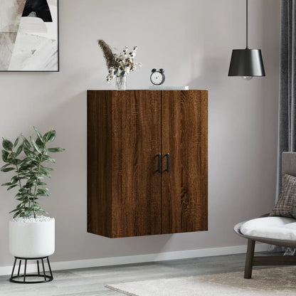 Wall Mounted Cabinet Brown Oak 69.5x34x90 cm