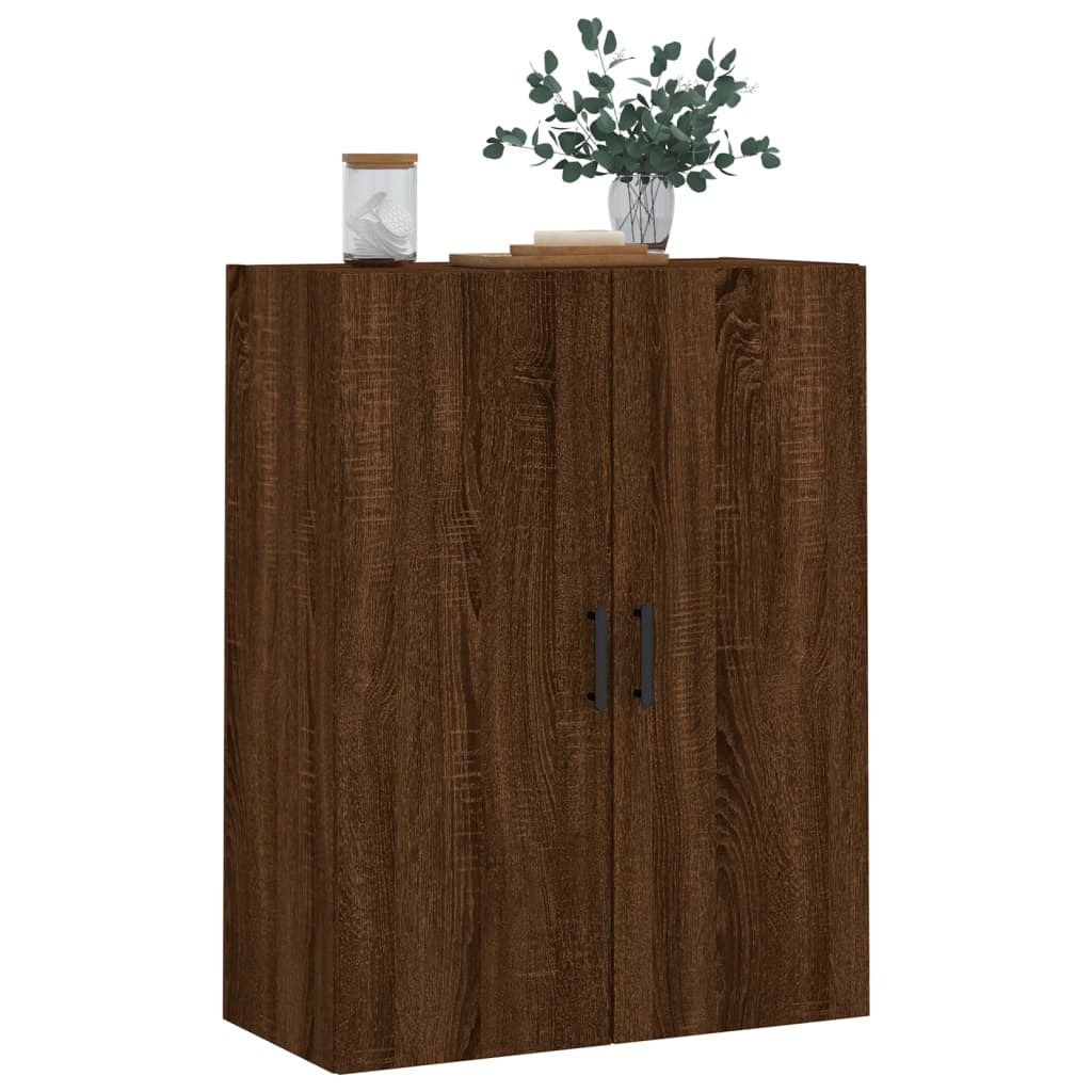 Wall Mounted Cabinet Brown Oak 69.5x34x90 cm