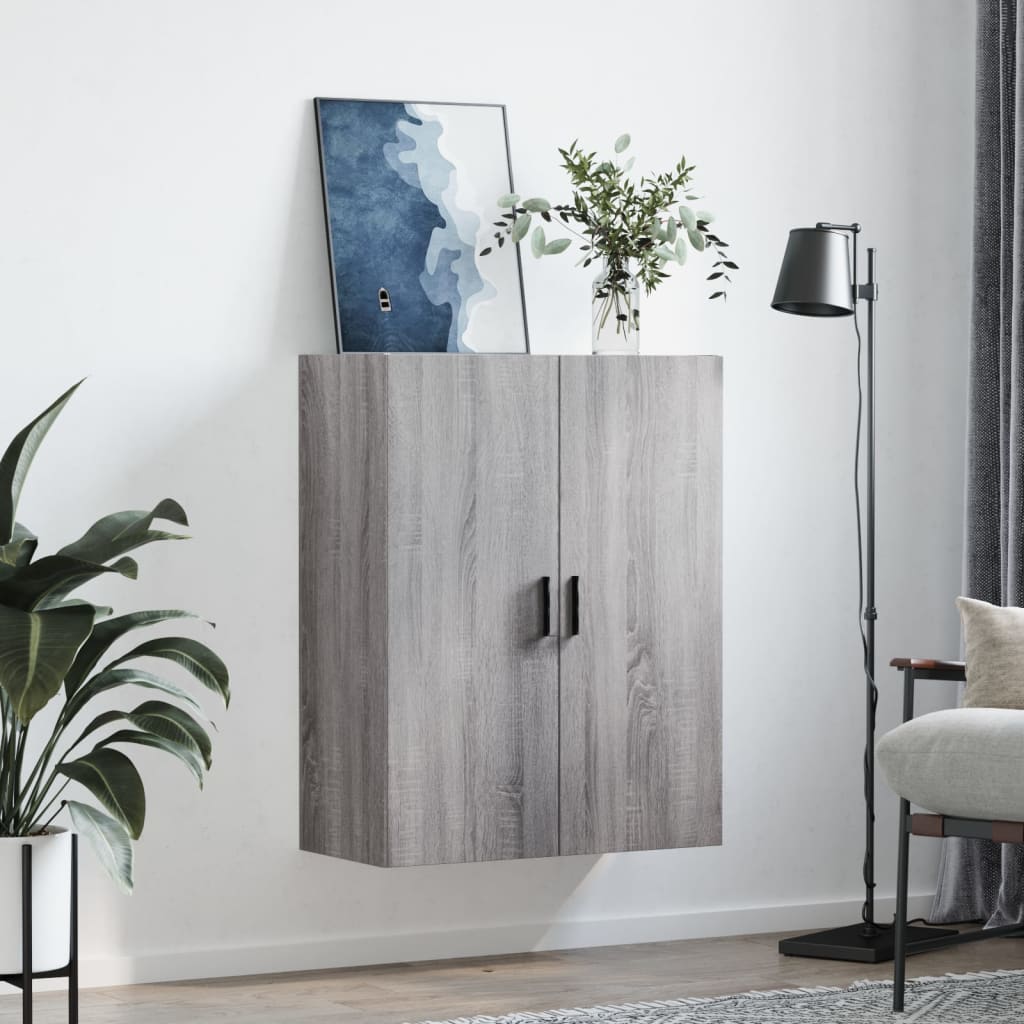 Wall Mounted Cabinet Grey Sonoma 69.5x34x90 cm