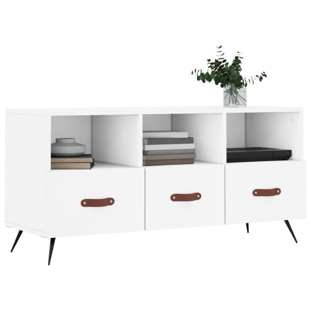 TV Cabinet White 102x36x50 cm Engineered Wood