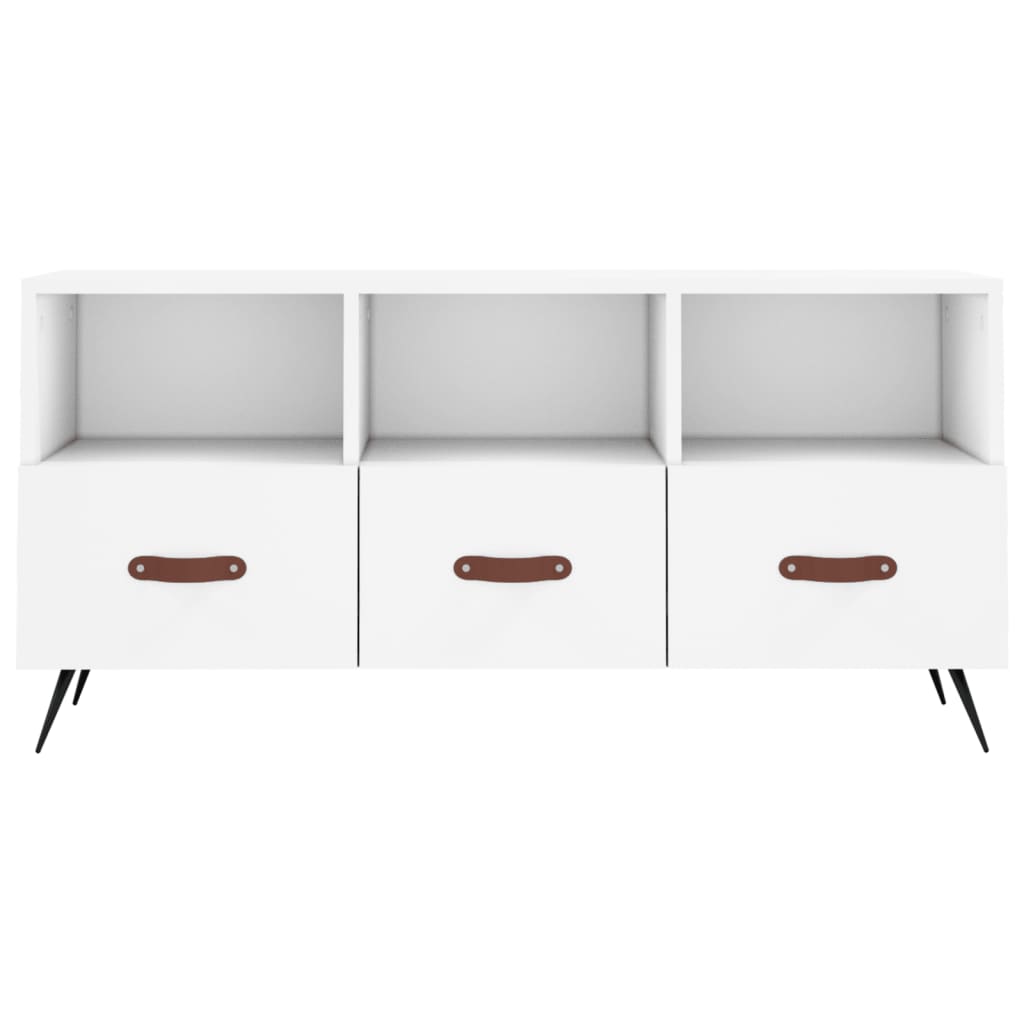 TV Cabinet White 102x36x50 cm Engineered Wood