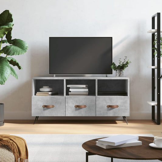 TV Cabinet Concrete Grey 102x36x50 cm Engineered Wood