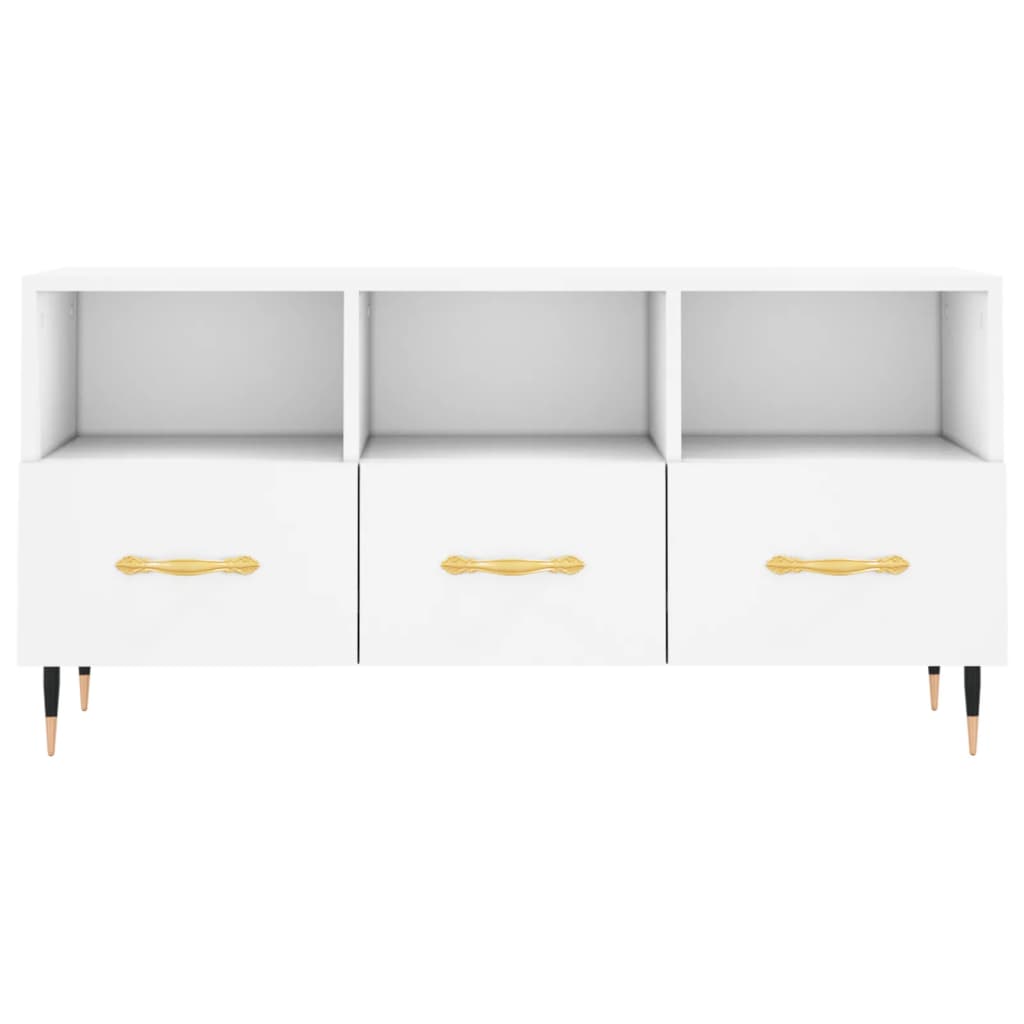 TV Cabinet White 102x36x50 cm Engineered Wood