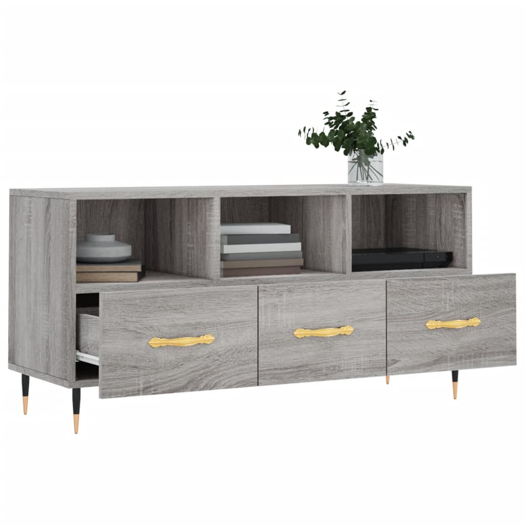 TV Cabinet Grey Sonoma 102x36x50 cm Engineered Wood