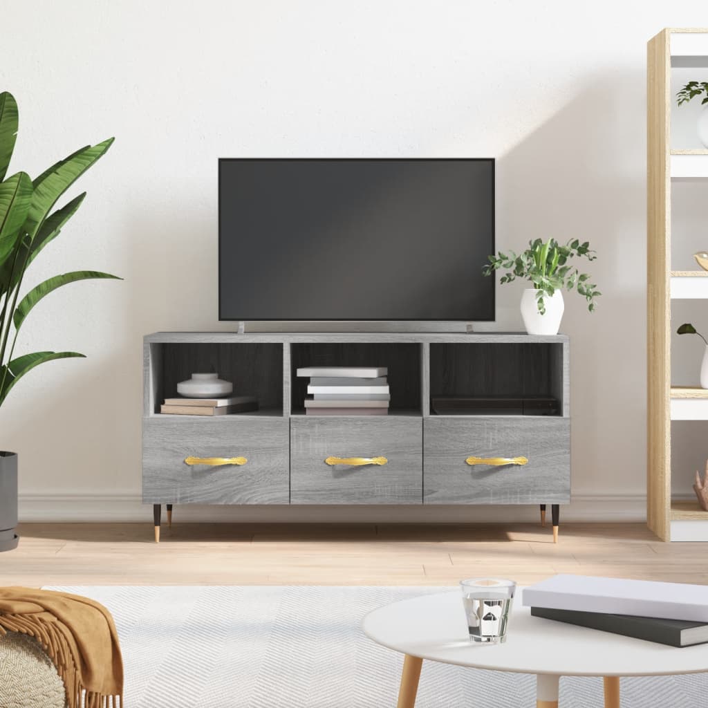 TV Cabinet Grey Sonoma 102x36x50 cm Engineered Wood