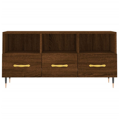 TV Cabinet Brown Oak 102x36x50 cm Engineered Wood