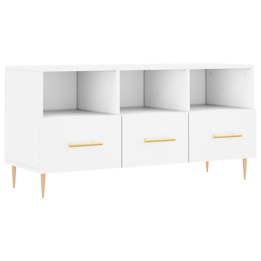 TV Cabinet White 102x36x50 cm Engineered Wood