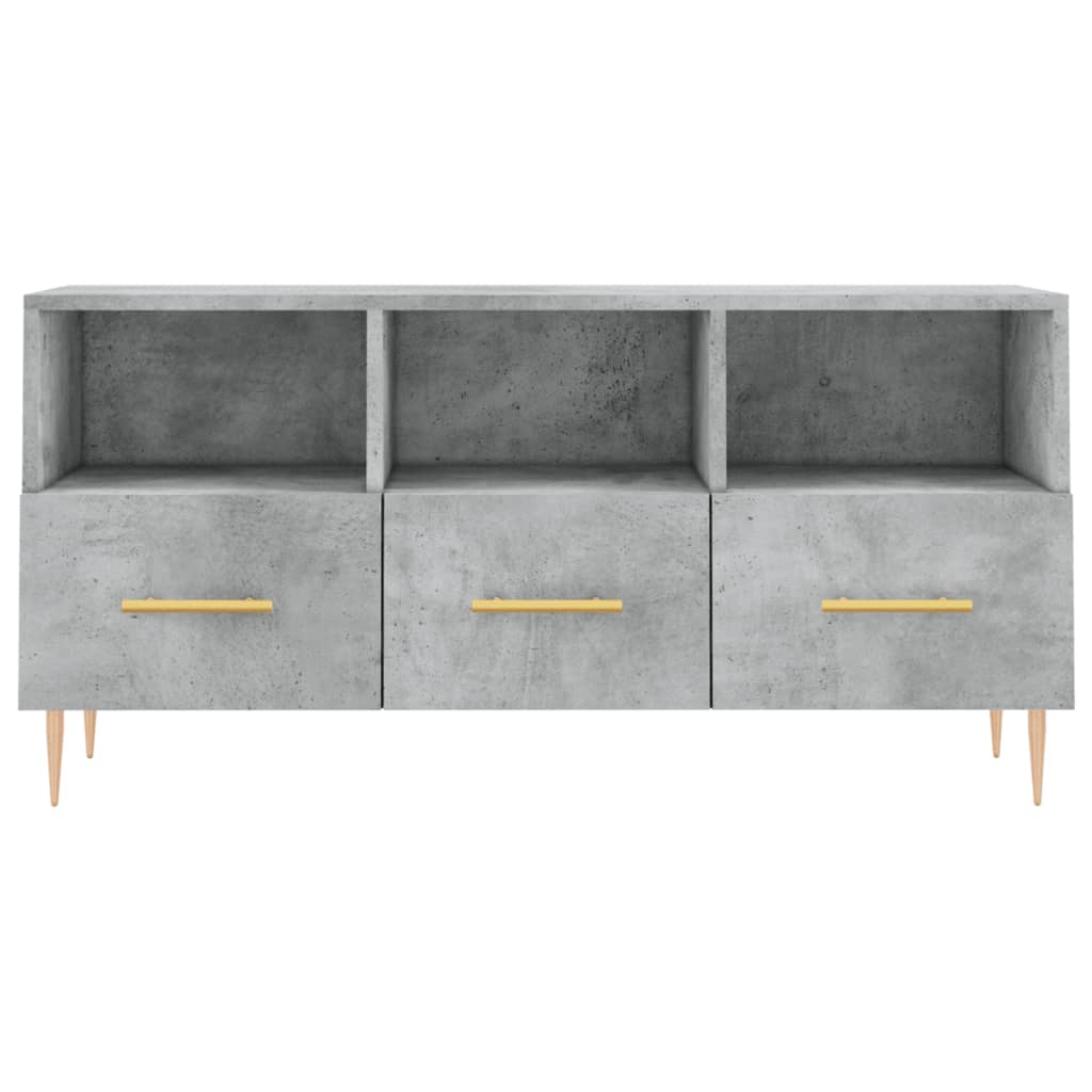 TV Cabinet Concrete Grey 102x36x50 cm Engineered Wood