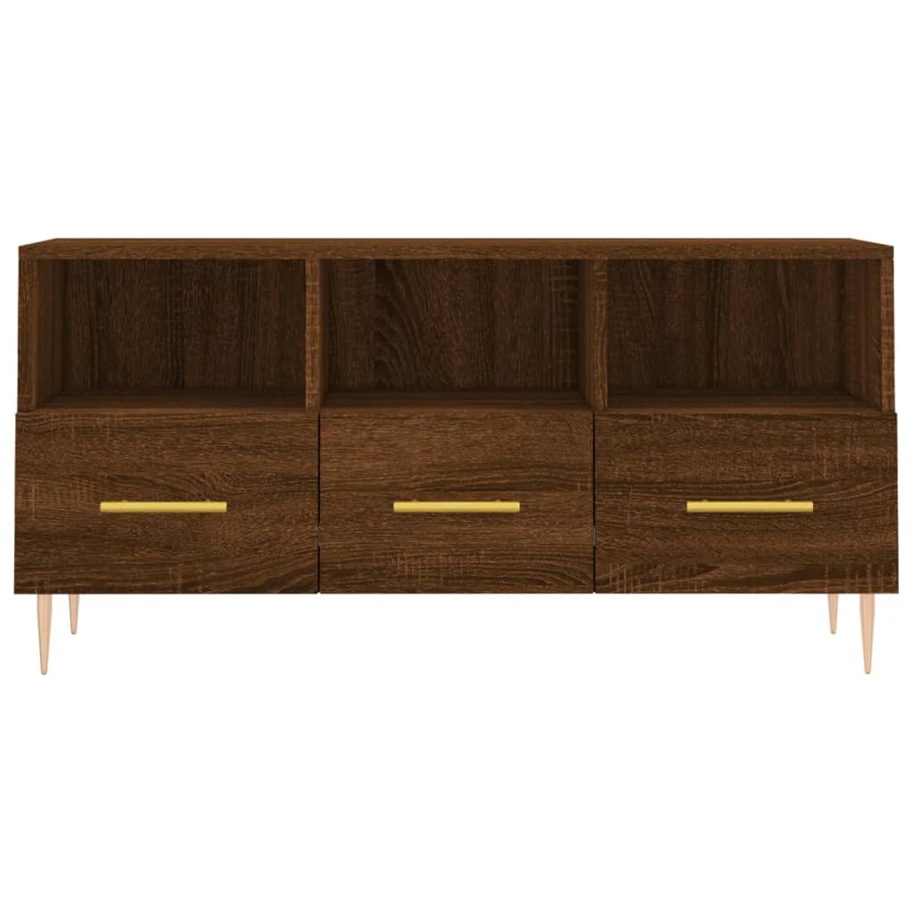 TV Cabinet Brown Oak 102x36x50 cm Engineered Wood