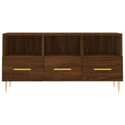 TV Cabinet Brown Oak 102x36x50 cm Engineered Wood