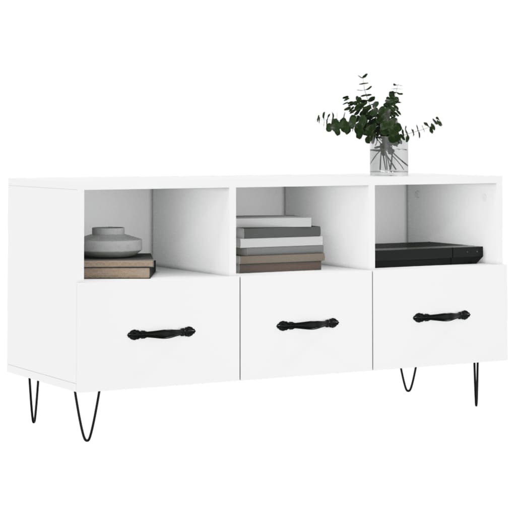 TV Cabinet White 102x36x50 cm Engineered Wood