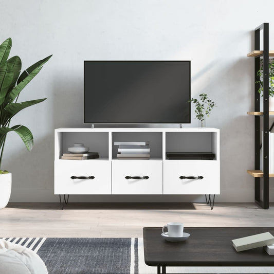 TV Cabinet White 102x36x50 cm Engineered Wood