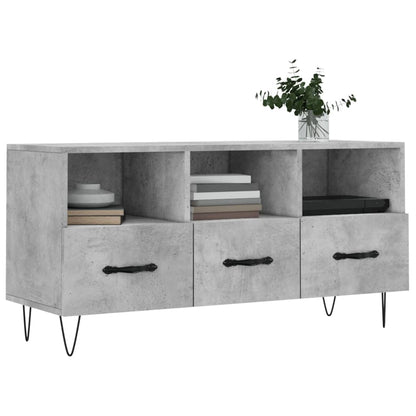 TV Cabinet Concrete Grey 102x36x50 cm Engineered Wood