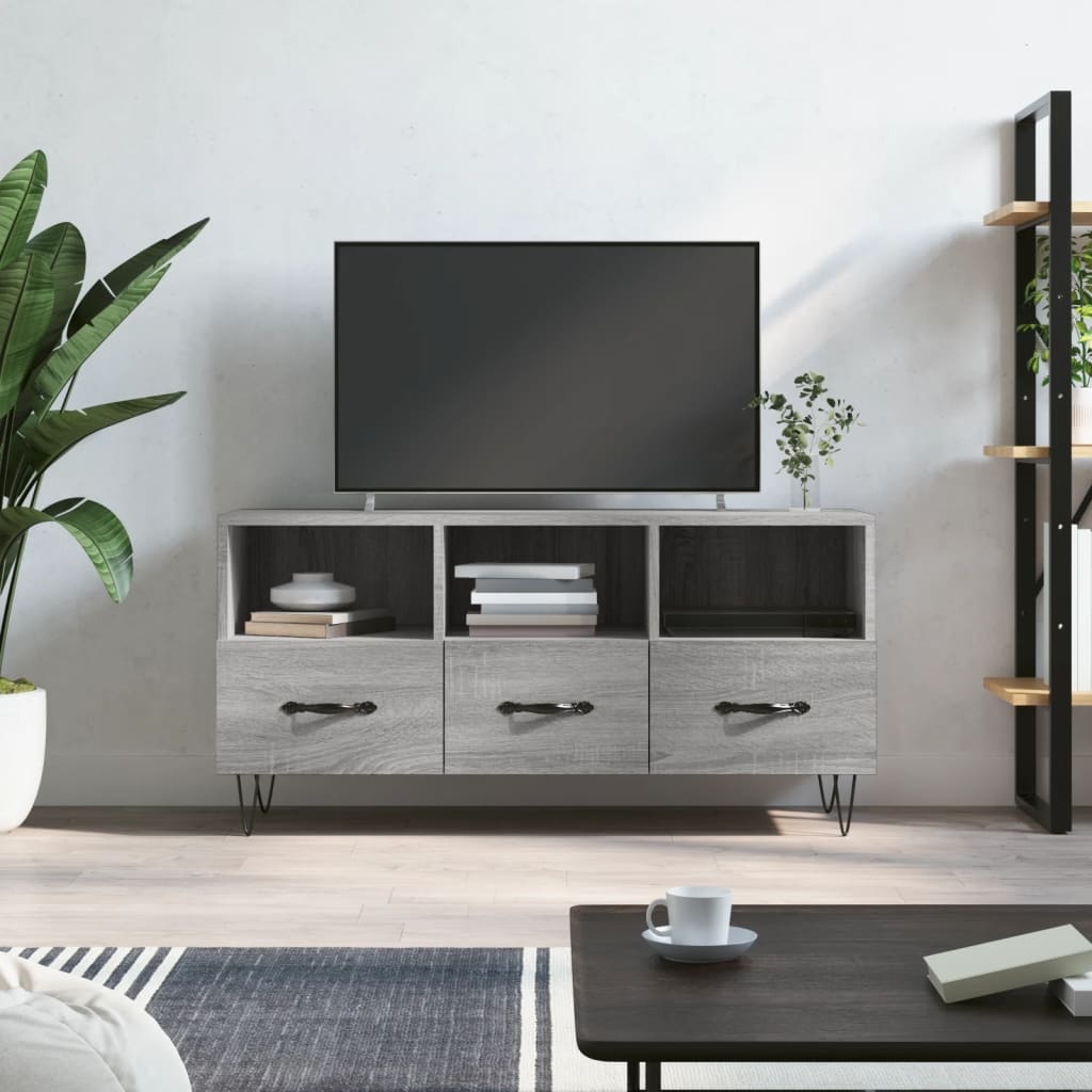 TV Cabinet Grey Sonoma 102x36x50 cm Engineered Wood