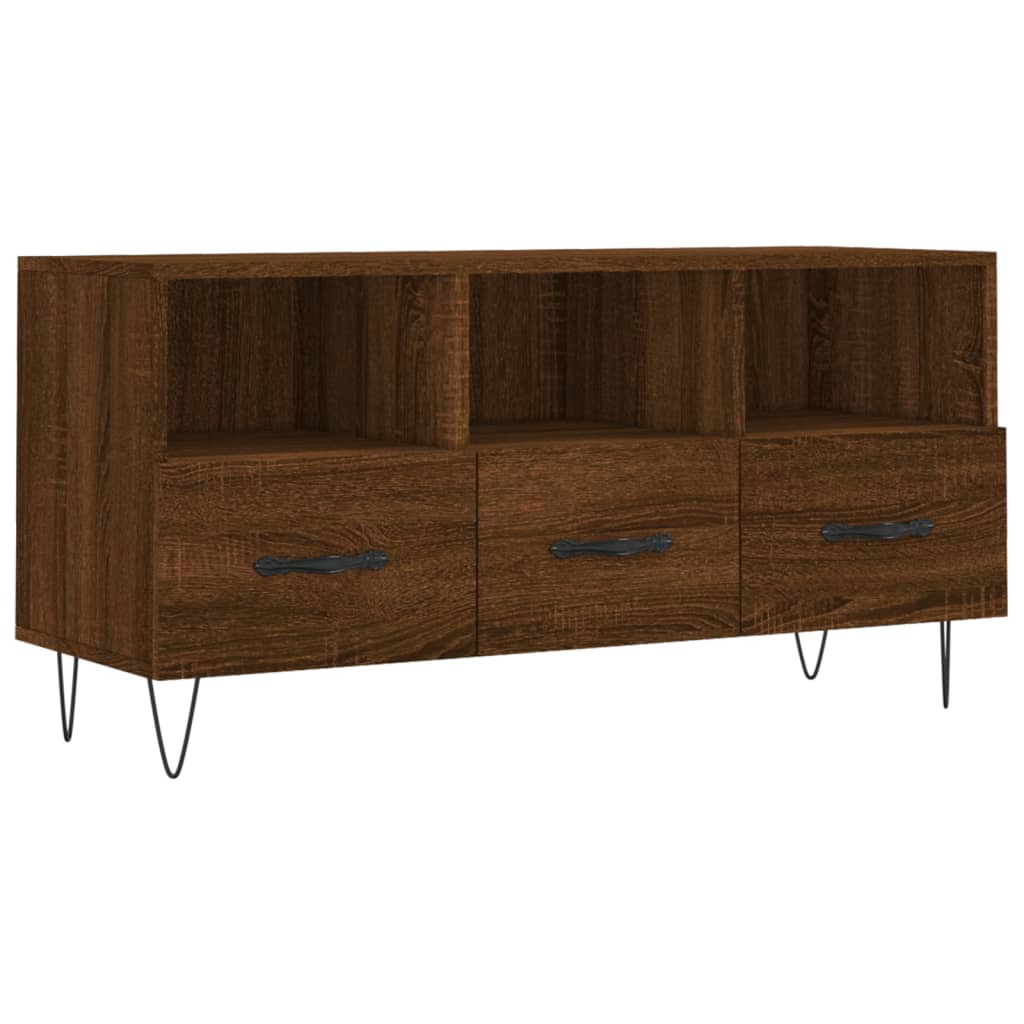 TV Cabinet Brown Oak 102x36x50 cm Engineered Wood