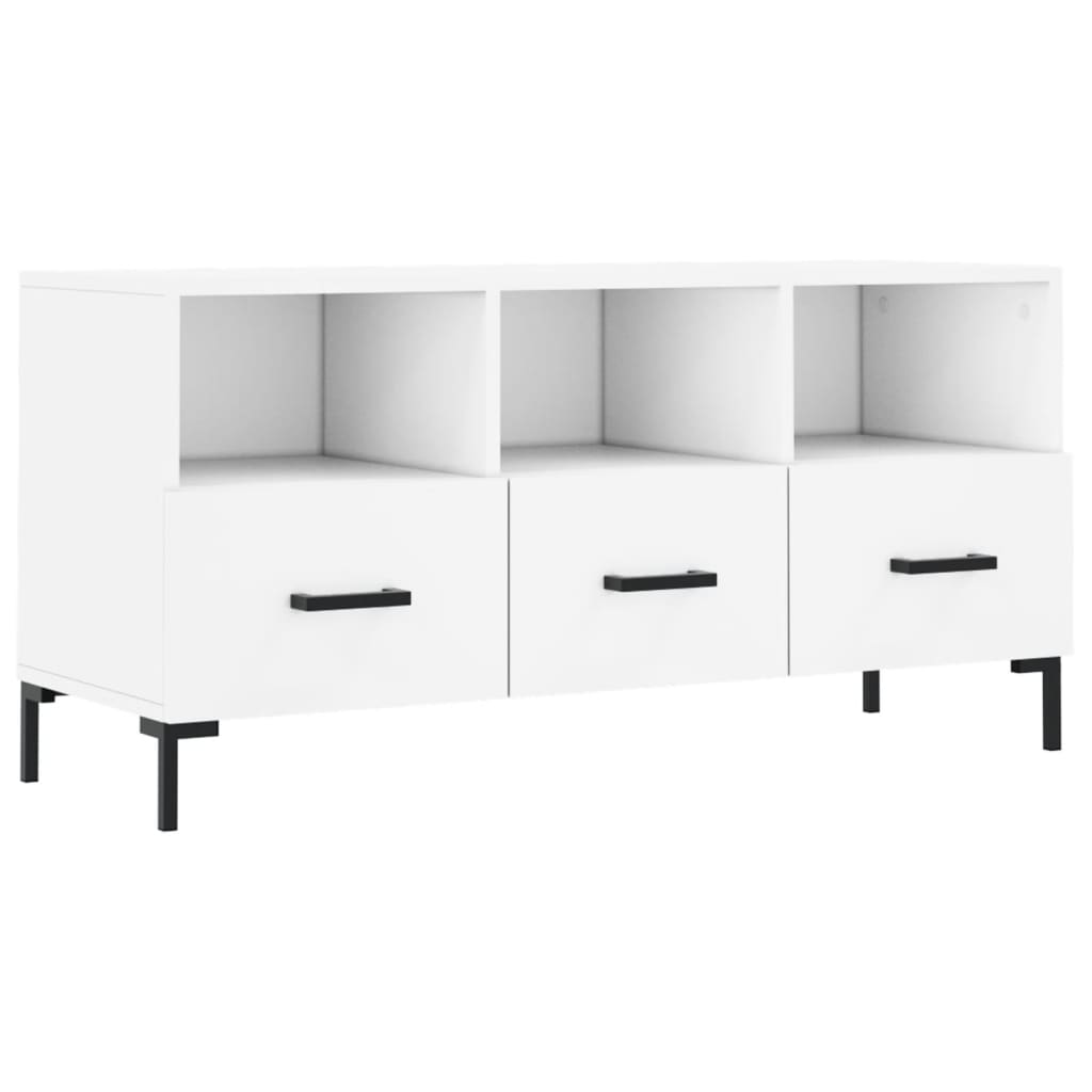 TV Cabinet White 102x36x50 cm Engineered Wood