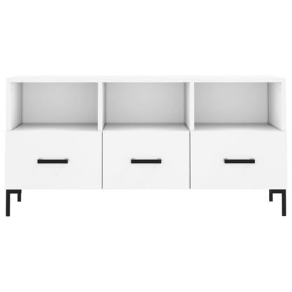 TV Cabinet White 102x36x50 cm Engineered Wood