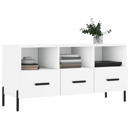 TV Cabinet White 102x36x50 cm Engineered Wood