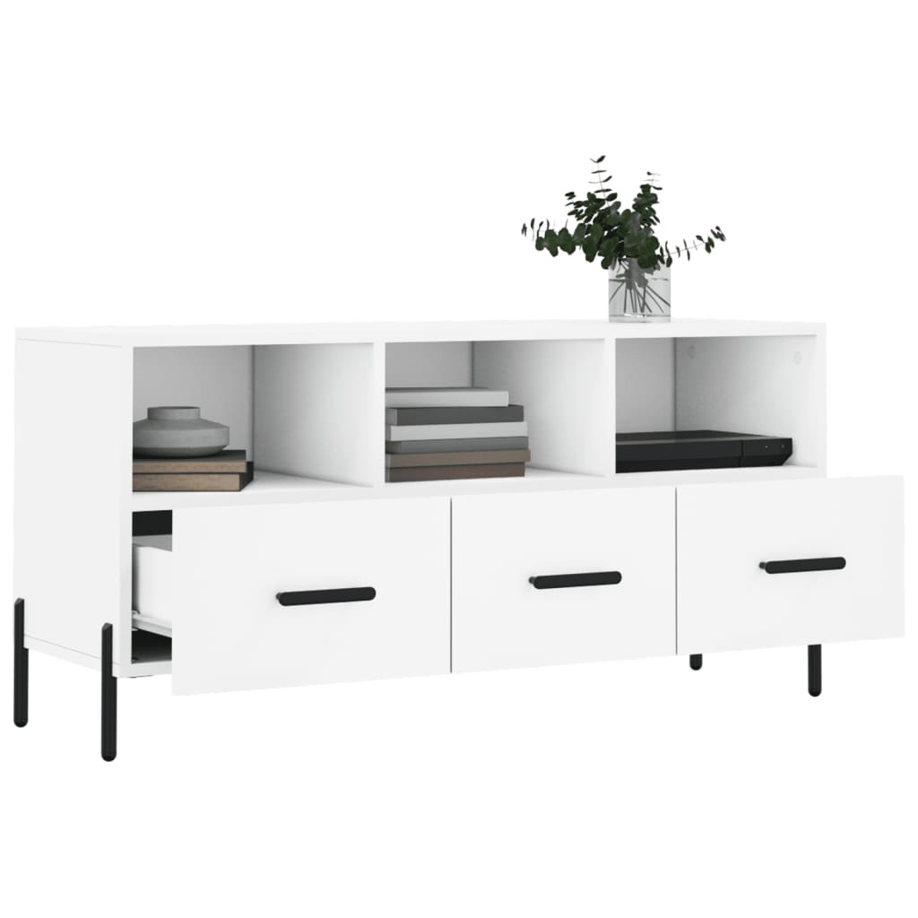 TV Cabinet White 102x36x50 cm Engineered Wood