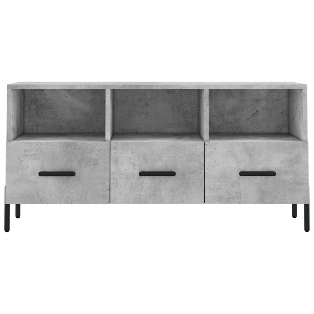 TV Cabinet Concrete Grey 102x36x50 cm Engineered Wood