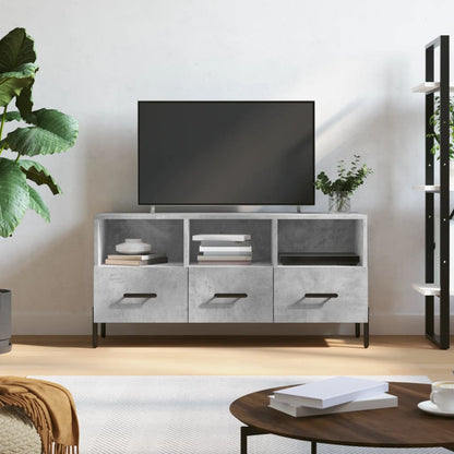 TV Cabinet Concrete Grey 102x36x50 cm Engineered Wood