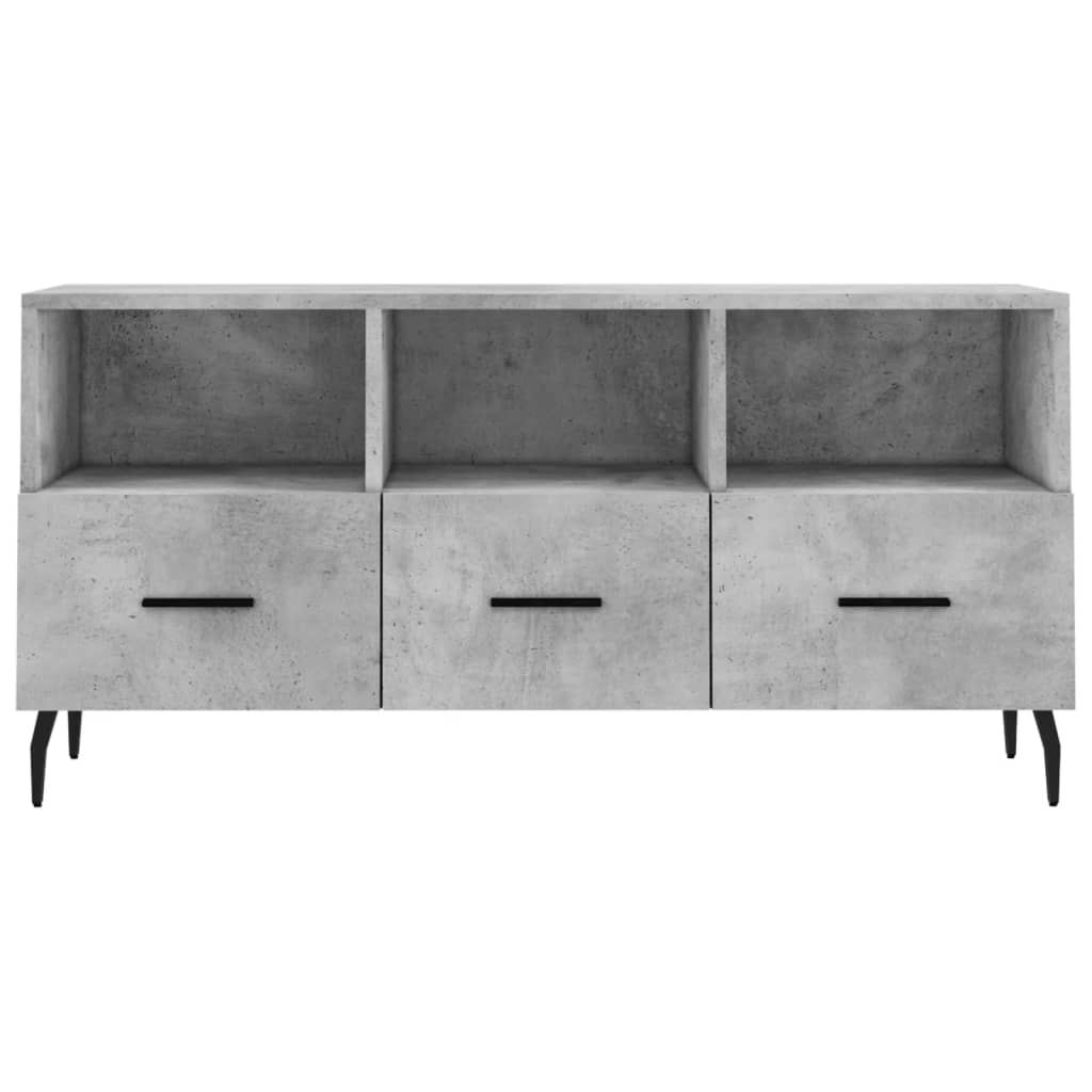 TV Cabinet Concrete Grey 102x36x50 cm Engineered Wood