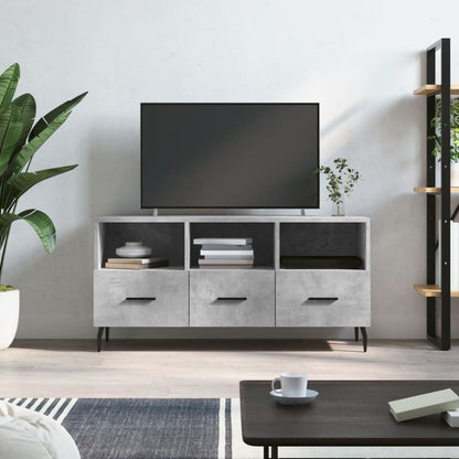 TV Cabinet Concrete Grey 102x36x50 cm Engineered Wood