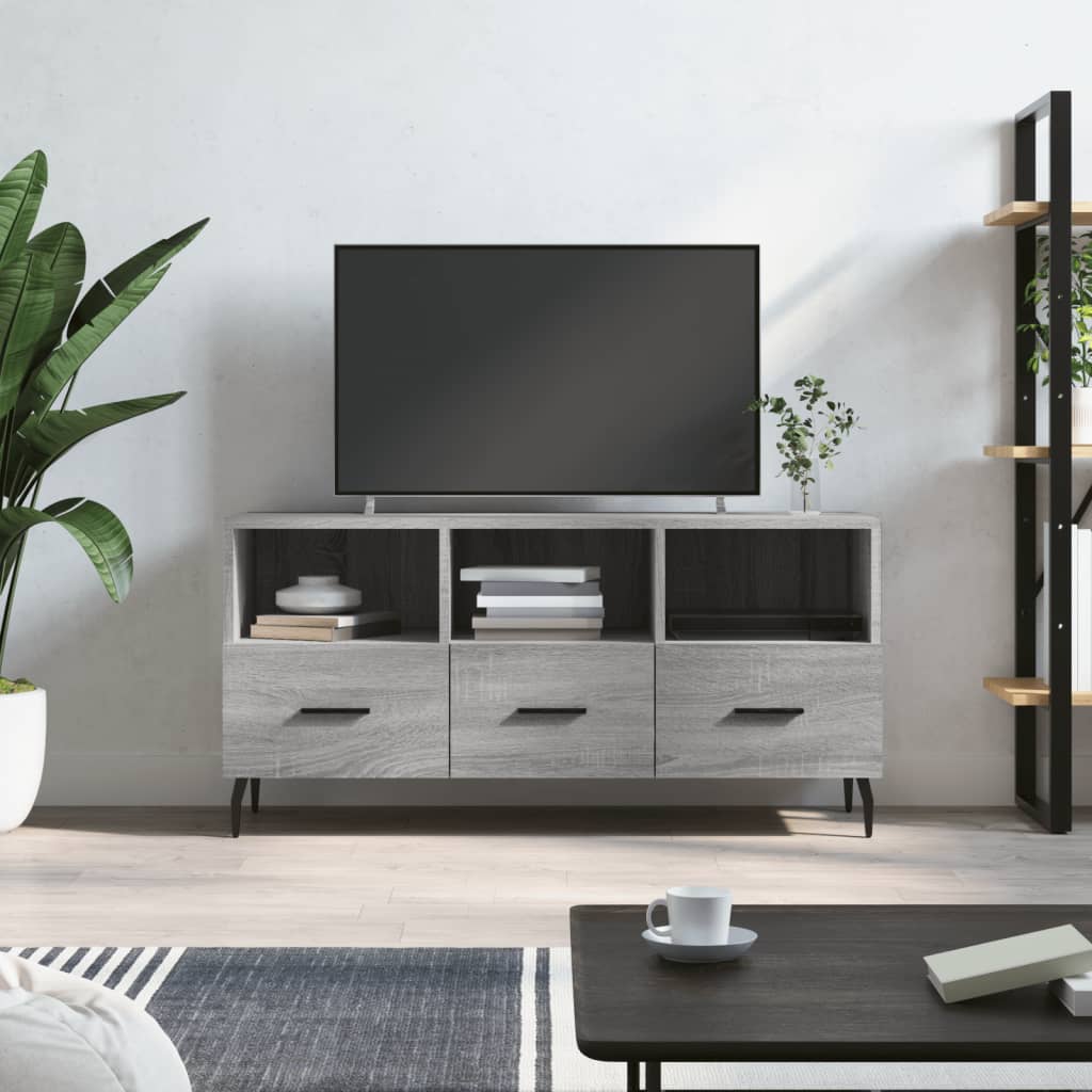 TV Cabinet Grey Sonoma 102x36x50 cm Engineered Wood