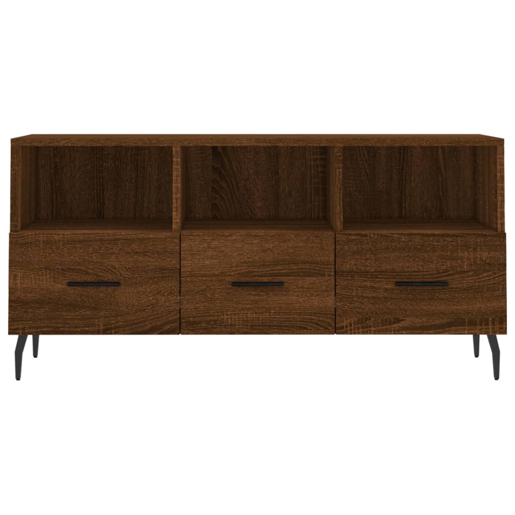 TV Cabinet Brown Oak 102x36x50 cm Engineered Wood