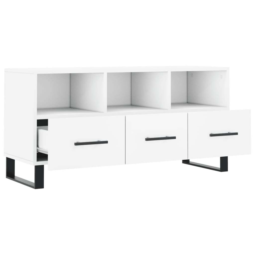 TV Cabinet White 102x36x50 cm Engineered Wood