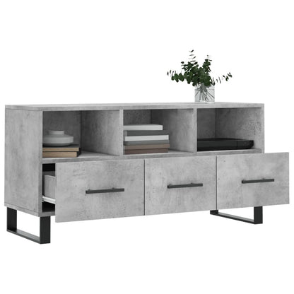 TV Cabinet Concrete Grey 102x36x50 cm Engineered Wood