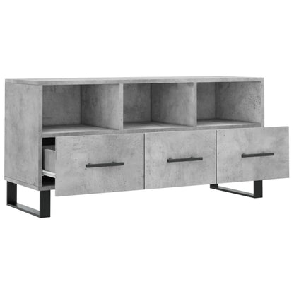 TV Cabinet Concrete Grey 102x36x50 cm Engineered Wood