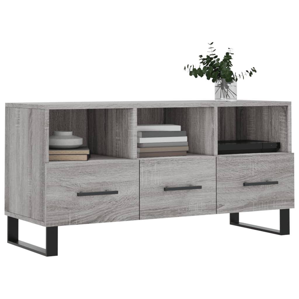 TV Cabinet Grey Sonoma 102x36x50 cm Engineered Wood