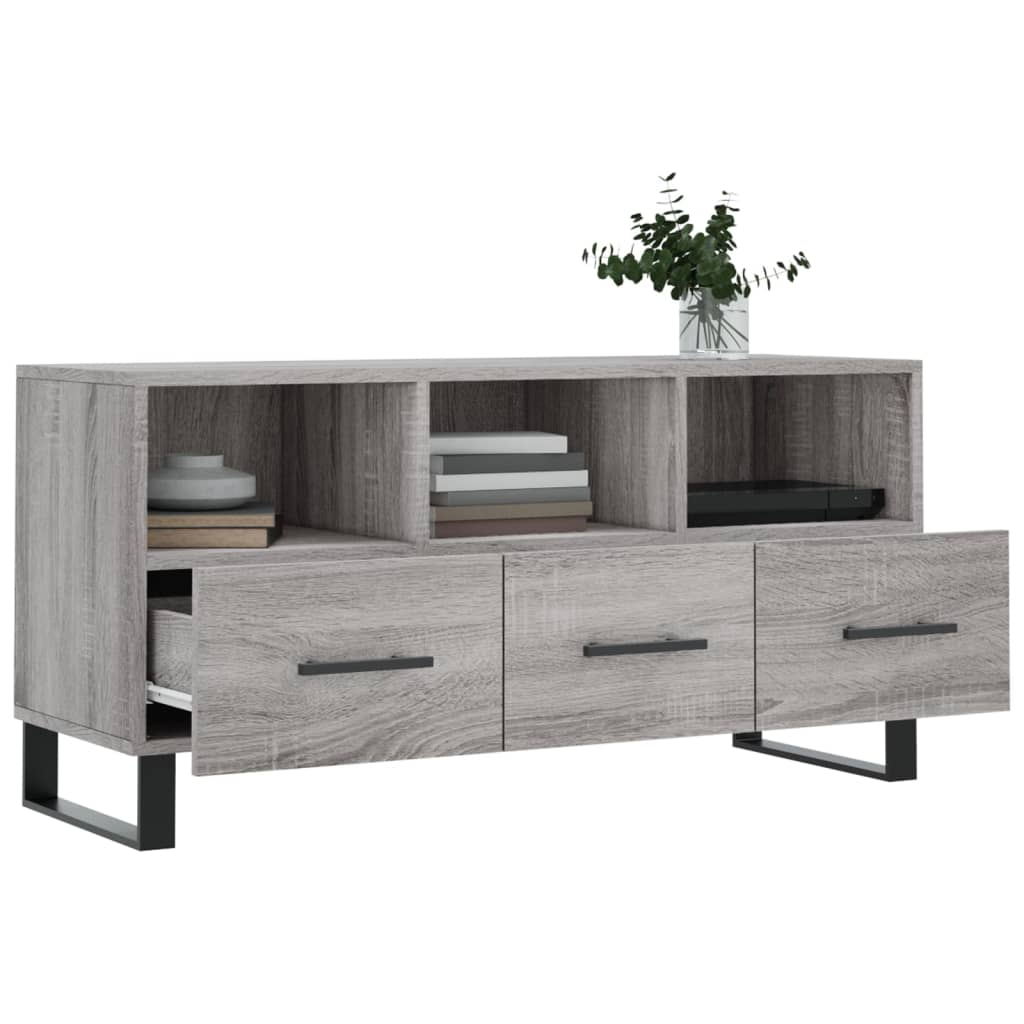 TV Cabinet Grey Sonoma 102x36x50 cm Engineered Wood