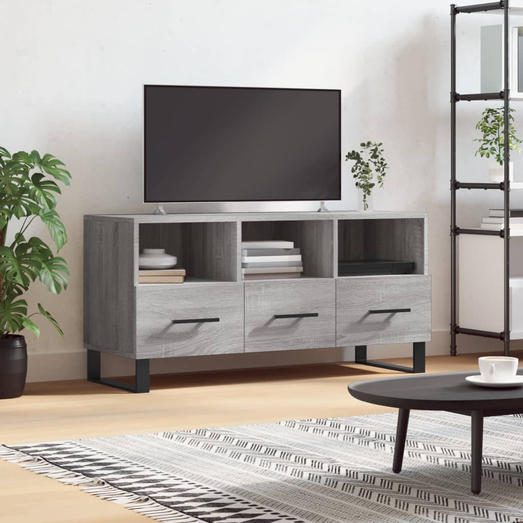 TV Cabinet Grey Sonoma 102x36x50 cm Engineered Wood