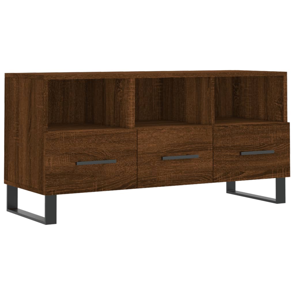 TV Cabinet Brown Oak 102x36x50 cm Engineered Wood