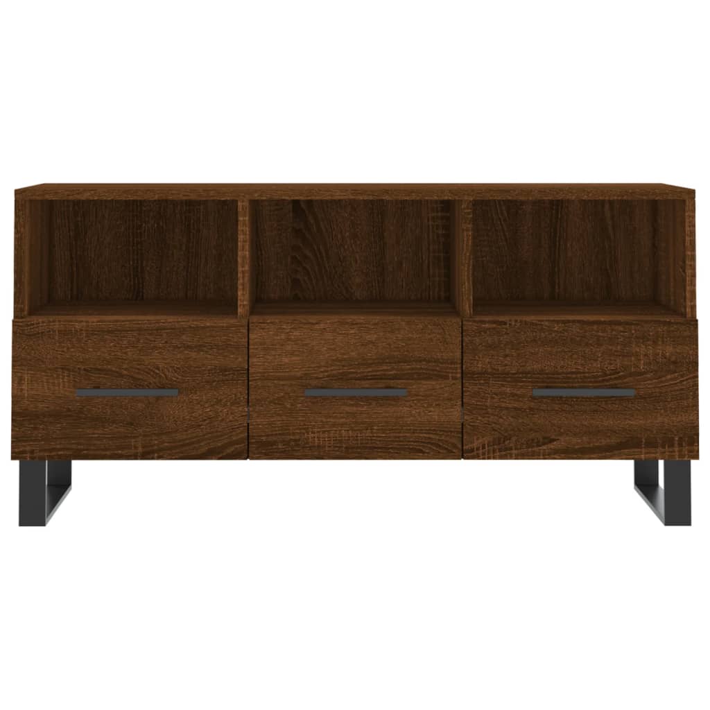 TV Cabinet Brown Oak 102x36x50 cm Engineered Wood