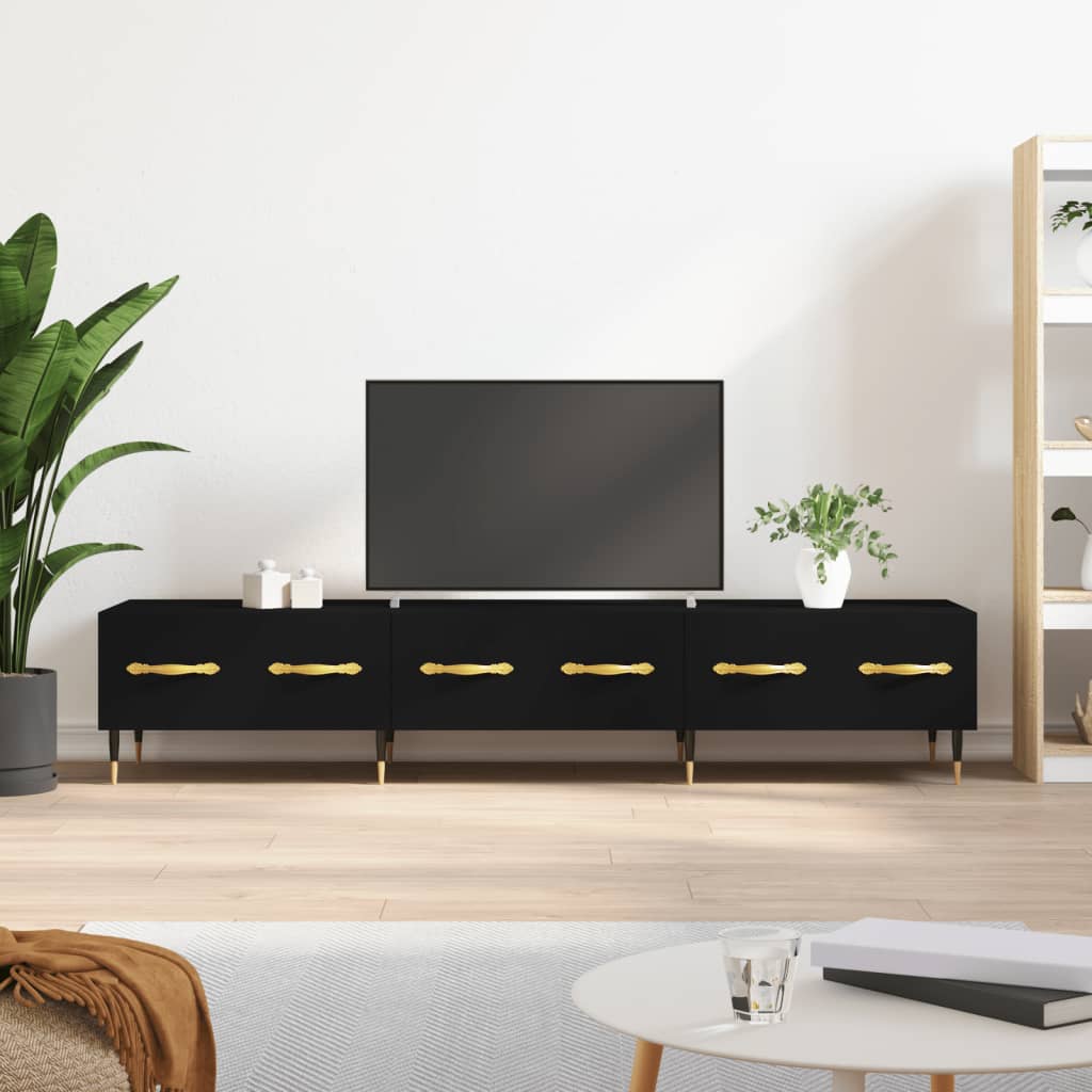 TV Cabinet Black 150x36x30 cm Engineered Wood