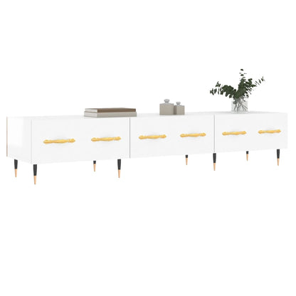 TV Cabinet High Gloss White 150x36x30 cm Engineered Wood