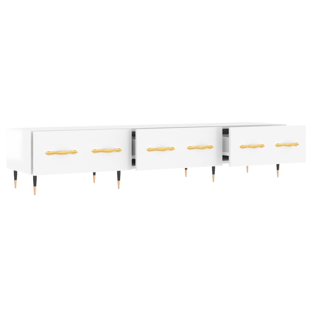 TV Cabinet High Gloss White 150x36x30 cm Engineered Wood