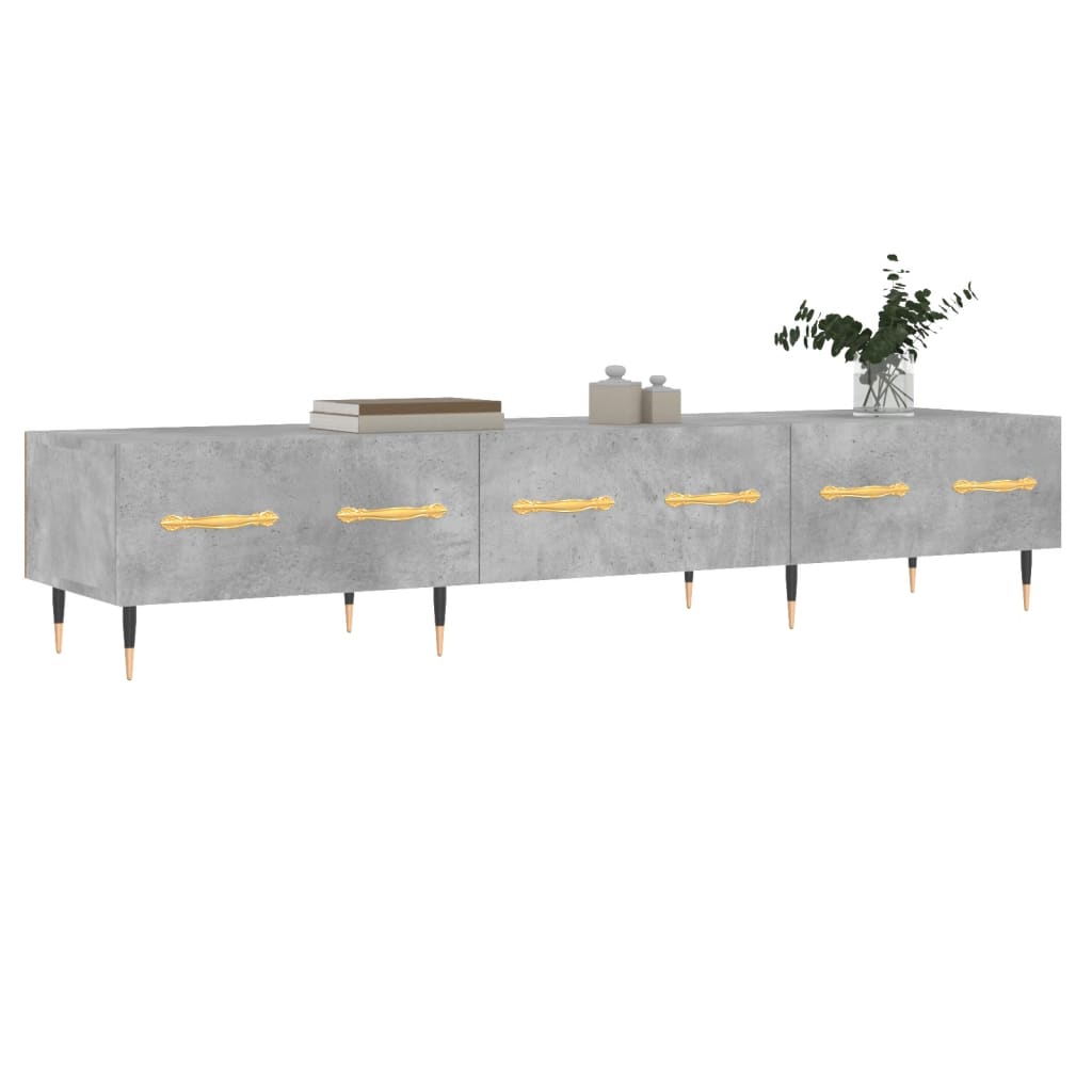 TV Cabinet Concrete Grey 150x36x30 cm Engineered Wood