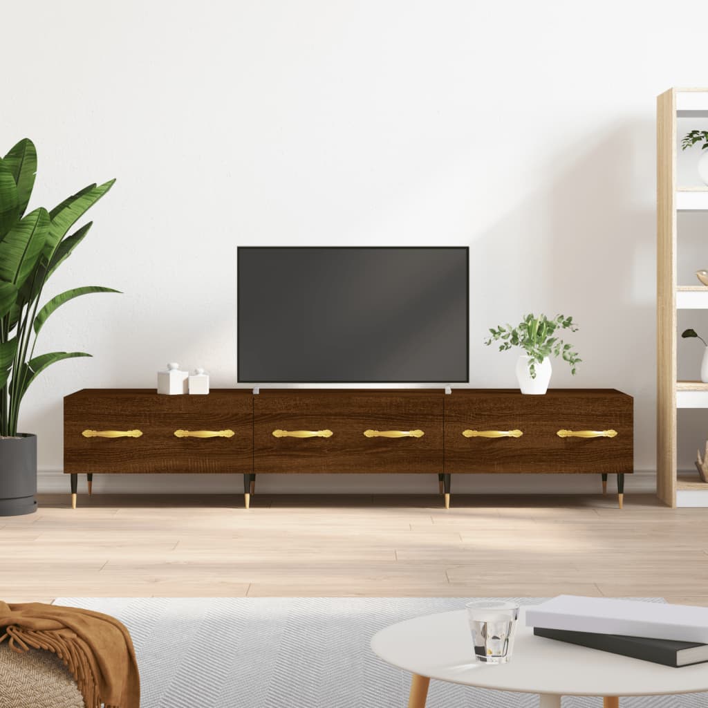 TV Cabinet Brown Oak 150x36x30 cm Engineered Wood