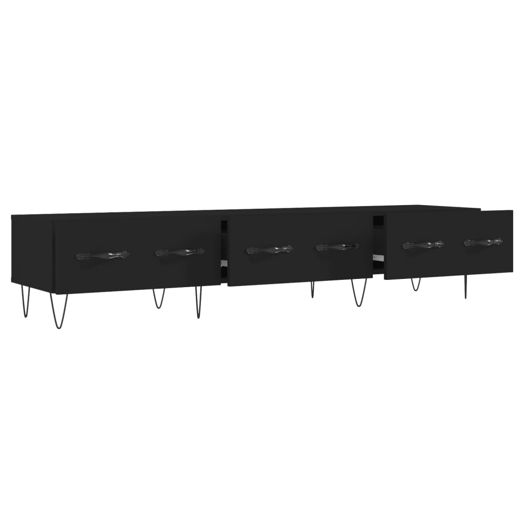 TV Cabinet Black 150x36x30 cm Engineered Wood