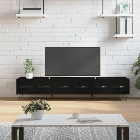 TV Cabinet Black 150x36x30 cm Engineered Wood